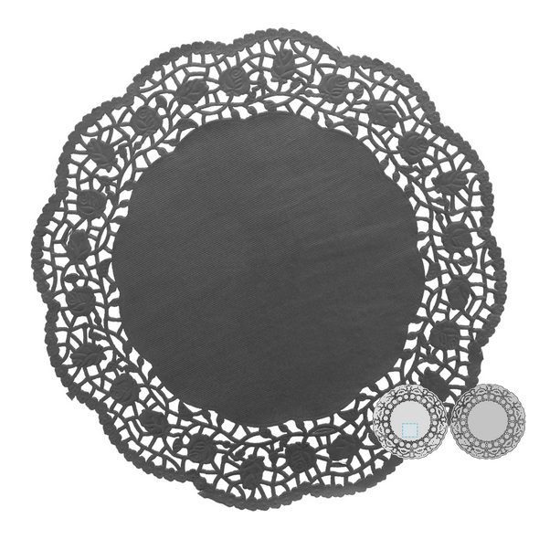 Doilies Black Paper